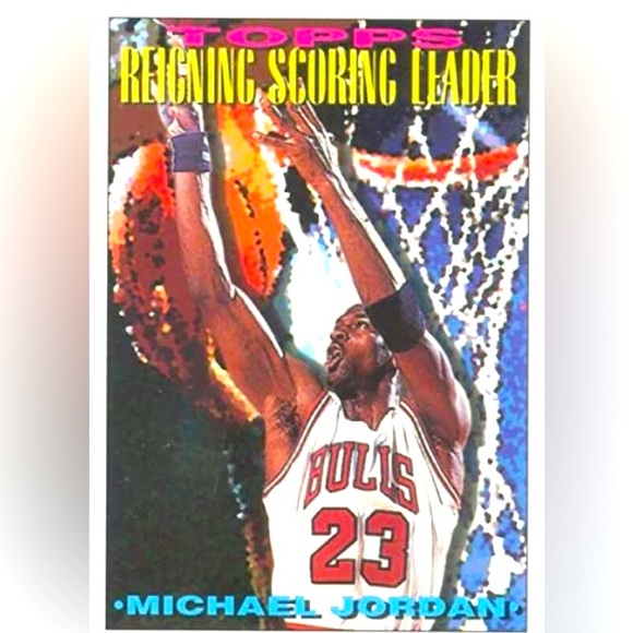 Tops Michael Jordan Reigning Scoring Leader Card - Picture 1 of 2